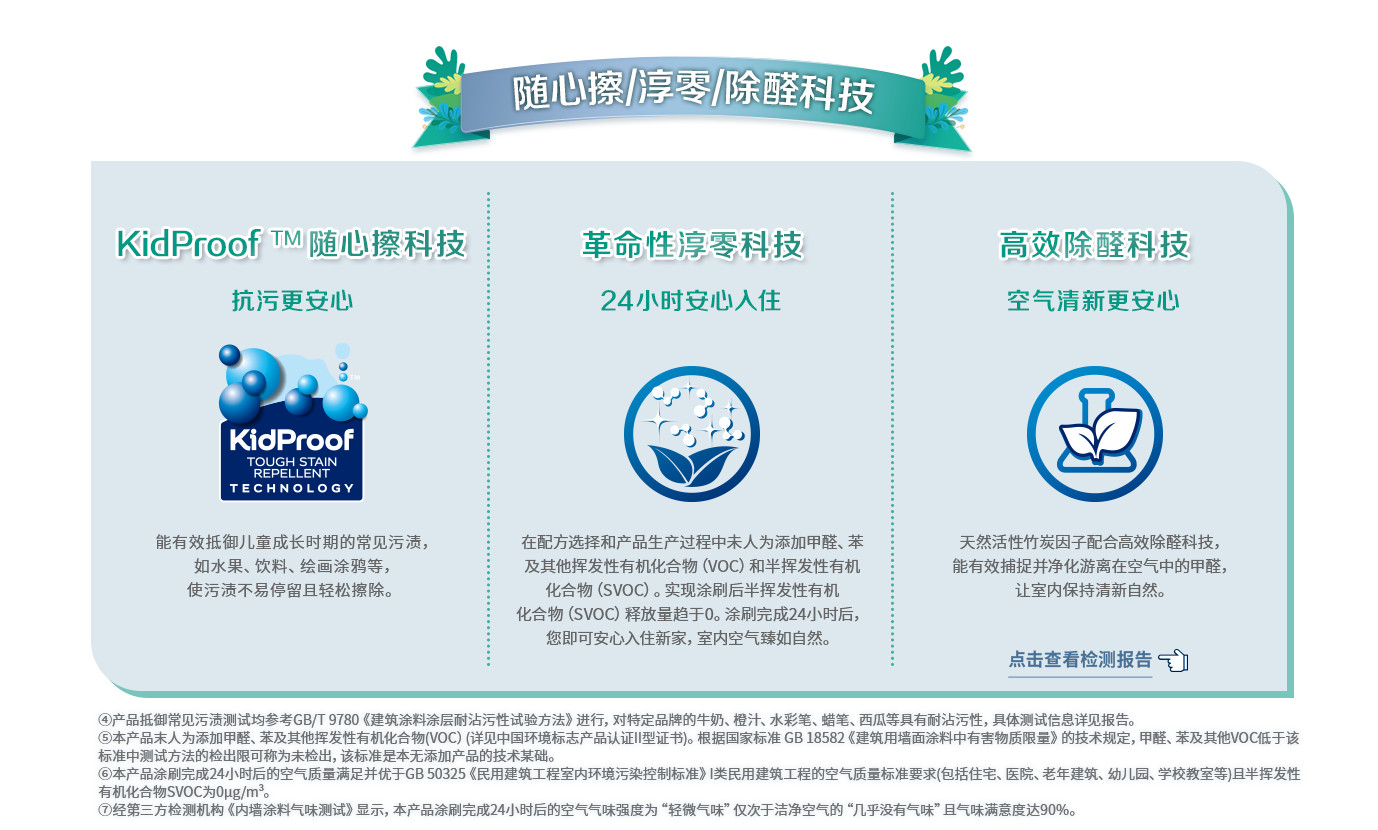 多乐士森呼吸抗病毒儿童漆随心擦/淳零/除醛科技